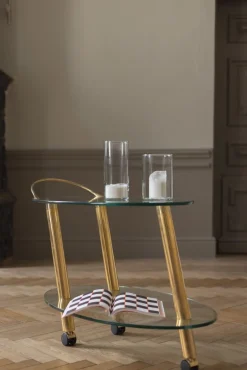 Pamono Serving Bar Cart with Tubular Legs in the style of Belgo Chrome, 1970><noscript><img width=