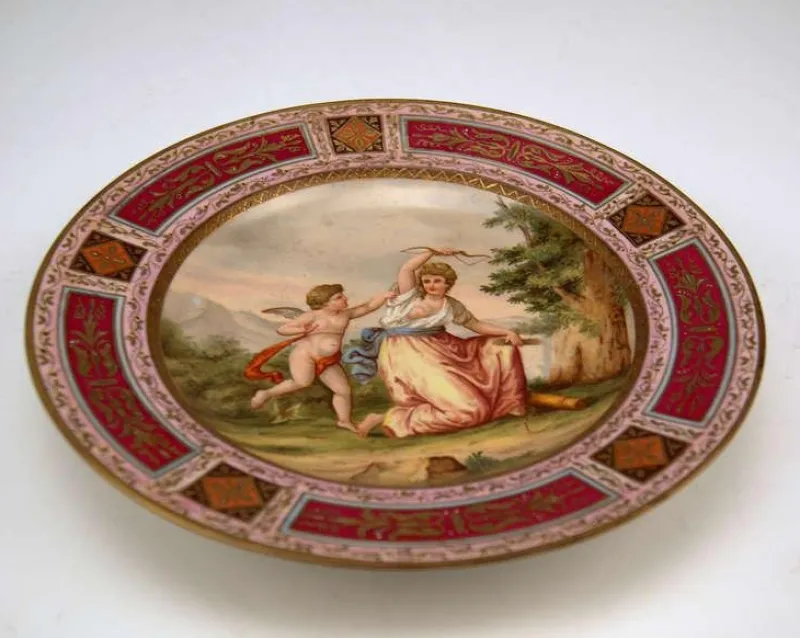 Clearance Pamono Serving Plate from Viennese Imperial Porcelain Manufactory, 1816