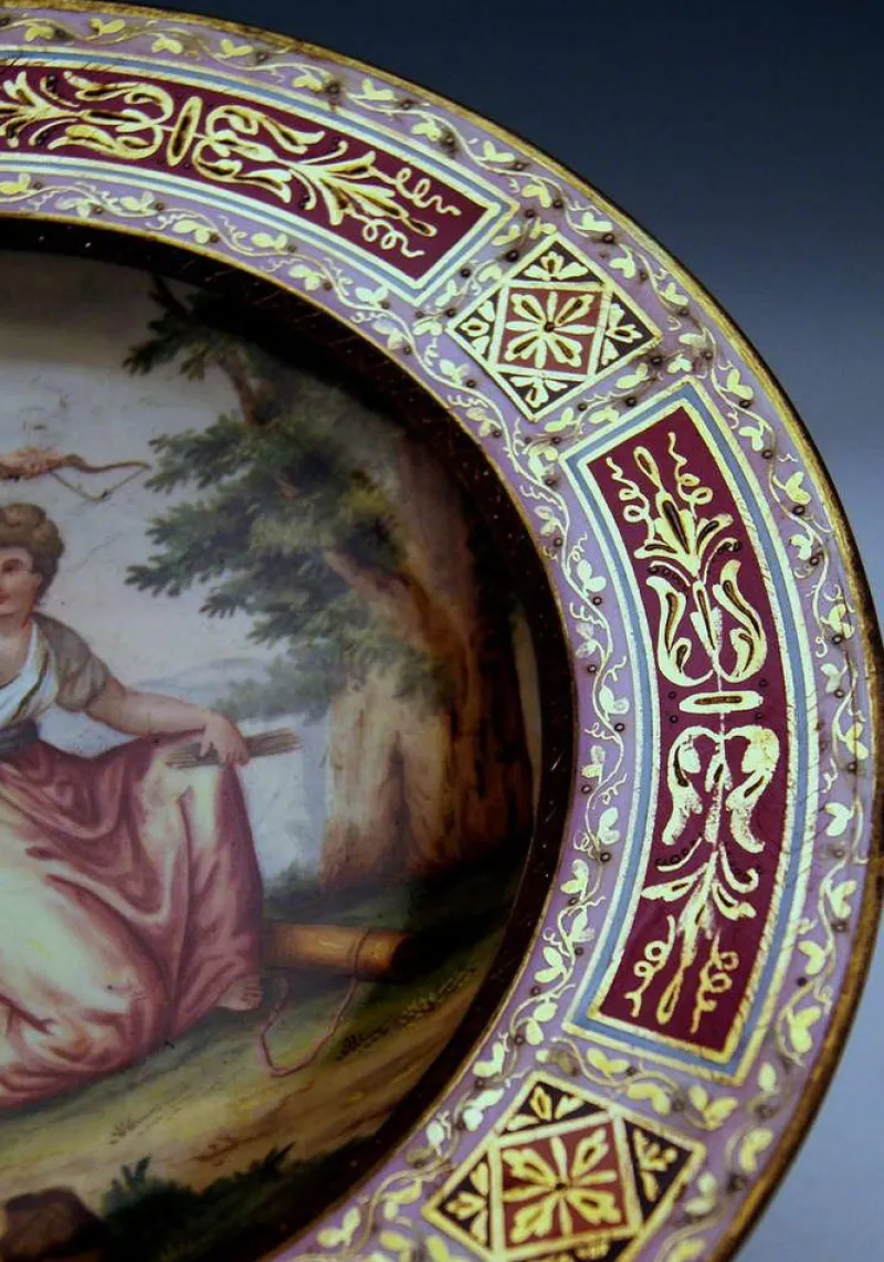 Clearance Pamono Serving Plate from Viennese Imperial Porcelain Manufactory, 1816