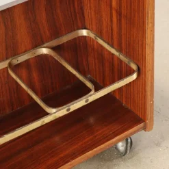Pamono Serving Trolley in Wood, Italy, 1960s><noscript><img width=