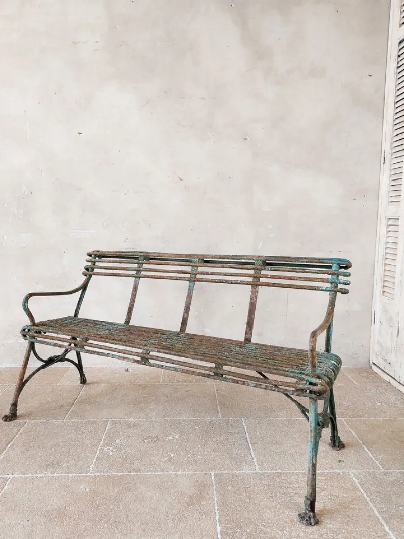 Pamono Set of Antique 19th Century Iron Garden Benches from Arras> Benches