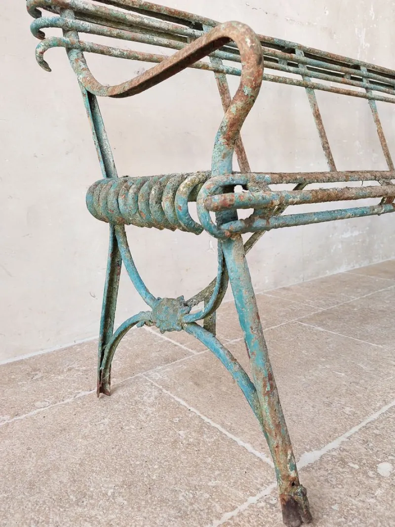 Pamono Set of Antique 19th Century Iron Garden Benches from Arras> Benches