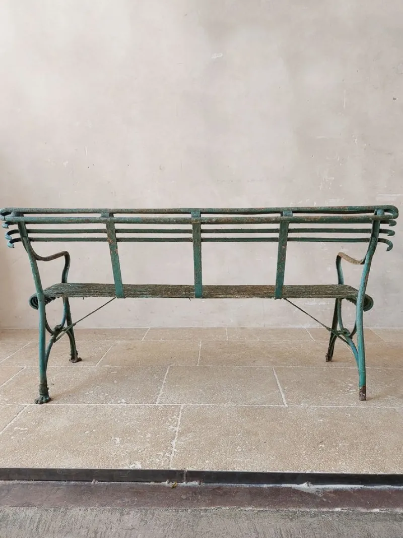 Pamono Set of Antique 19th Century Iron Garden Benches from Arras> Benches