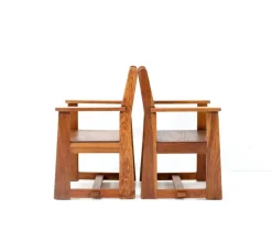 Best Pamono Set of Art Deco Children's Armchairs by Jan Wils for Eik en Linden, 1918