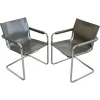 Hot Pamono Set of Bauhaus Leather Visitor Chairs by Mart Stam for Matteo Grassi, 1970s