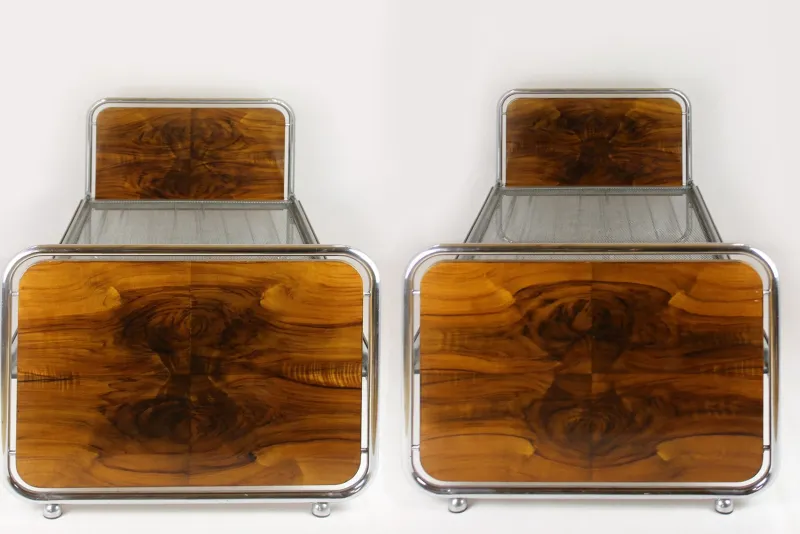Pamono Set of Bauhaus Tubular Steel Beds, 1940s> Daybeds & Chaises Lounges