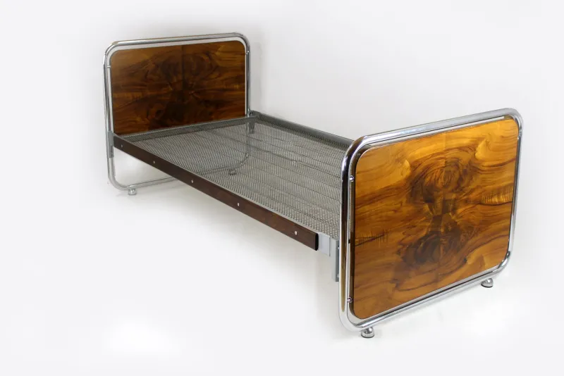 Pamono Set of Bauhaus Tubular Steel Beds, 1940s> Daybeds & Chaises Lounges