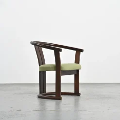 Pamono Set of Beech Armchairs by Isamu Kenmochi, 1960s><noscript><img width=