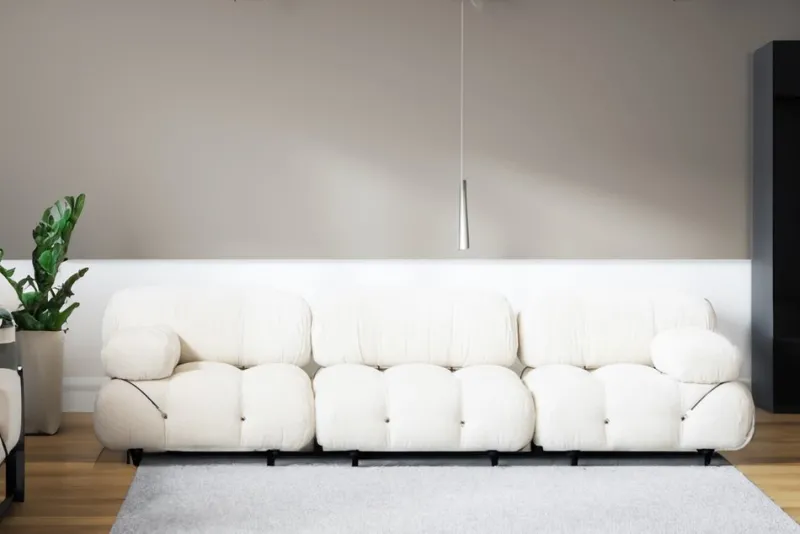 New Pamono Set of Camaleonda Living Room Set in Bouclé Fabric by Mario Bellini for B&b Italia / C&b Italia, 1970s