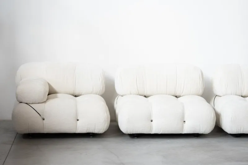 New Pamono Set of Camaleonda Living Room Set in Bouclé Fabric by Mario Bellini for B&b Italia / C&b Italia, 1970s
