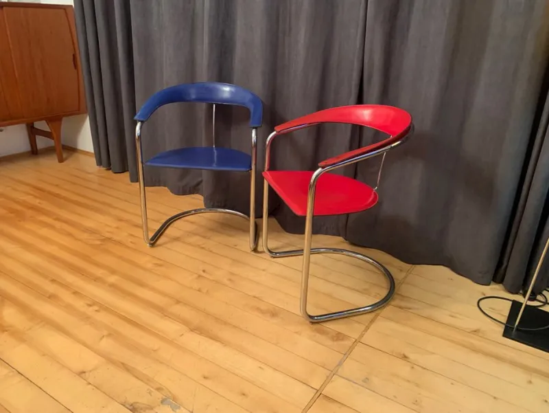Pamono Set of Canasta Chairs from Arrben, Italy, 1970s-1980s> Office Chairs