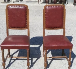Clearance Pamono Set of Chairs with Seat and Back in Red Leather, Italy, 1980