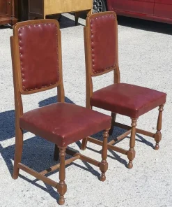 Clearance Pamono Set of Chairs with Seat and Back in Red Leather, Italy, 1980