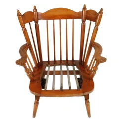 Pamono Set of Chiavari Chestnut Rocking Chairs with Springs, 1930s><noscript><img width=