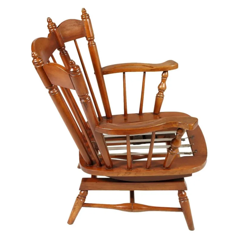 Pamono Set of Chiavari Chestnut Rocking Chairs with Springs, 1930s> Rocking Chairs