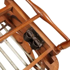 Pamono Set of Chiavari Chestnut Rocking Chairs with Springs, 1930s><noscript><img width=