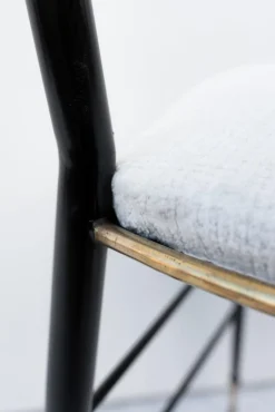 Pamono Set of Chiavarine Chairs in Brass and Metal, 1950s><noscript><img width=