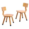 Pamono Set of Children's Chairs in Beech Wood by VD Woude, 1950s> Children's Chairs