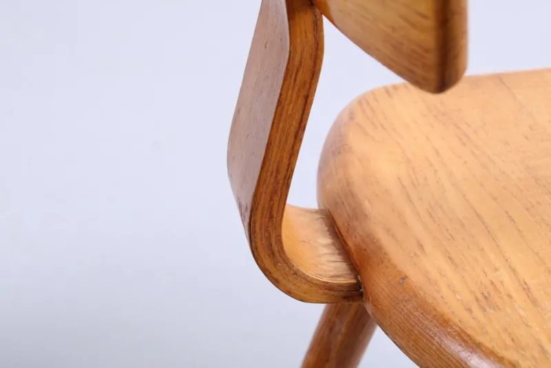 Pamono Set of Children's Chairs in Beech Wood by VD Woude, 1950s> Children's Chairs