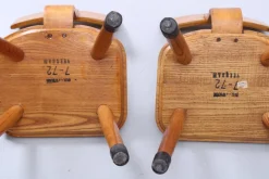 Pamono Set of Children's Chairs in Beech Wood by VD Woude, 1950s><noscript><img width=