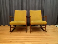 Pamono Set of Danish Rocking Chairs by Georg Jensen for Kubus Furniture, 1950s
