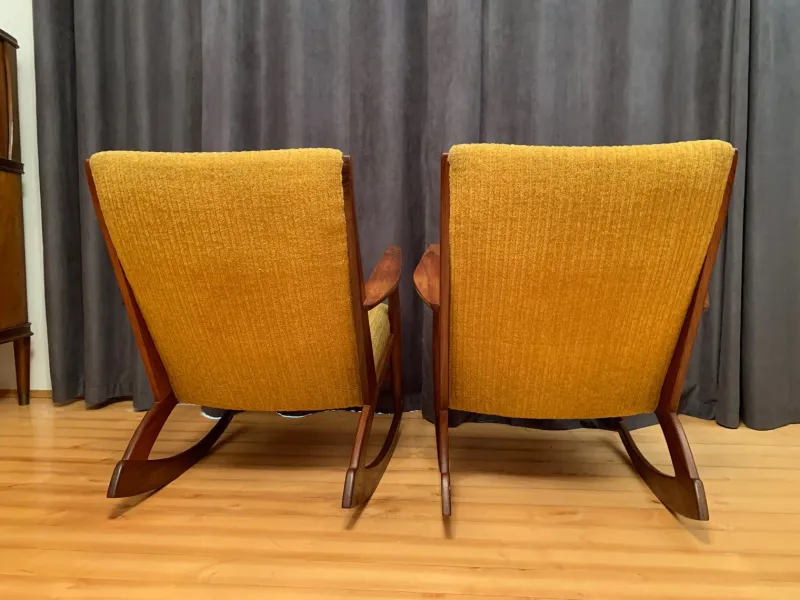 Pamono Set of Danish Rocking Chairs by Georg Jensen for Kubus Furniture, 1950s