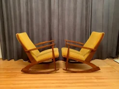 Pamono Set of Danish Rocking Chairs by Georg Jensen for Kubus Furniture, 1950s
