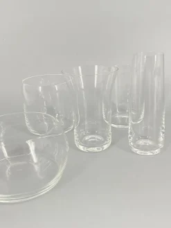 Pamono Set of Drinking Glasses by Joe Colombo for Progetti, in the Original Packaging, Italy 1960s, Set of 5><noscript><img width=