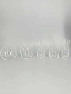 Pamono Set of Drinking Glasses by Joe Colombo for Progetti, in the Original Packaging, Italy 1960s, Set of 5><noscript><img width=