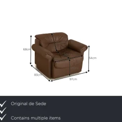 Pamono Set of DS 14 Leather Sofa Set from De Sede><noscript><img width=