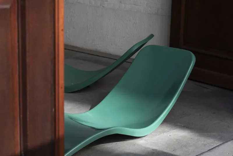 Hot Pamono Set of Fiberglass Sunbeds by Charles Zublena