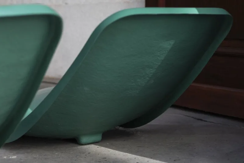 Hot Pamono Set of Fiberglass Sunbeds by Charles Zublena