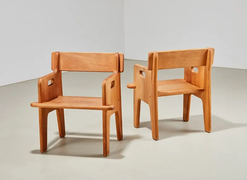 Pamono Set of First Edition Peter's Child Chairs by Hans Wegner for Fredericia, Denmark, 1944> Children's Chairs