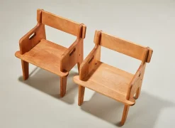 Pamono Set of First Edition Peter's Child Chairs by Hans Wegner for Fredericia, Denmark, 1944><noscript><img width=