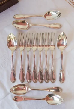 Pamono Set of French Cutlery by Ercuis, Set of 12> Cutlery & Serving Utensils