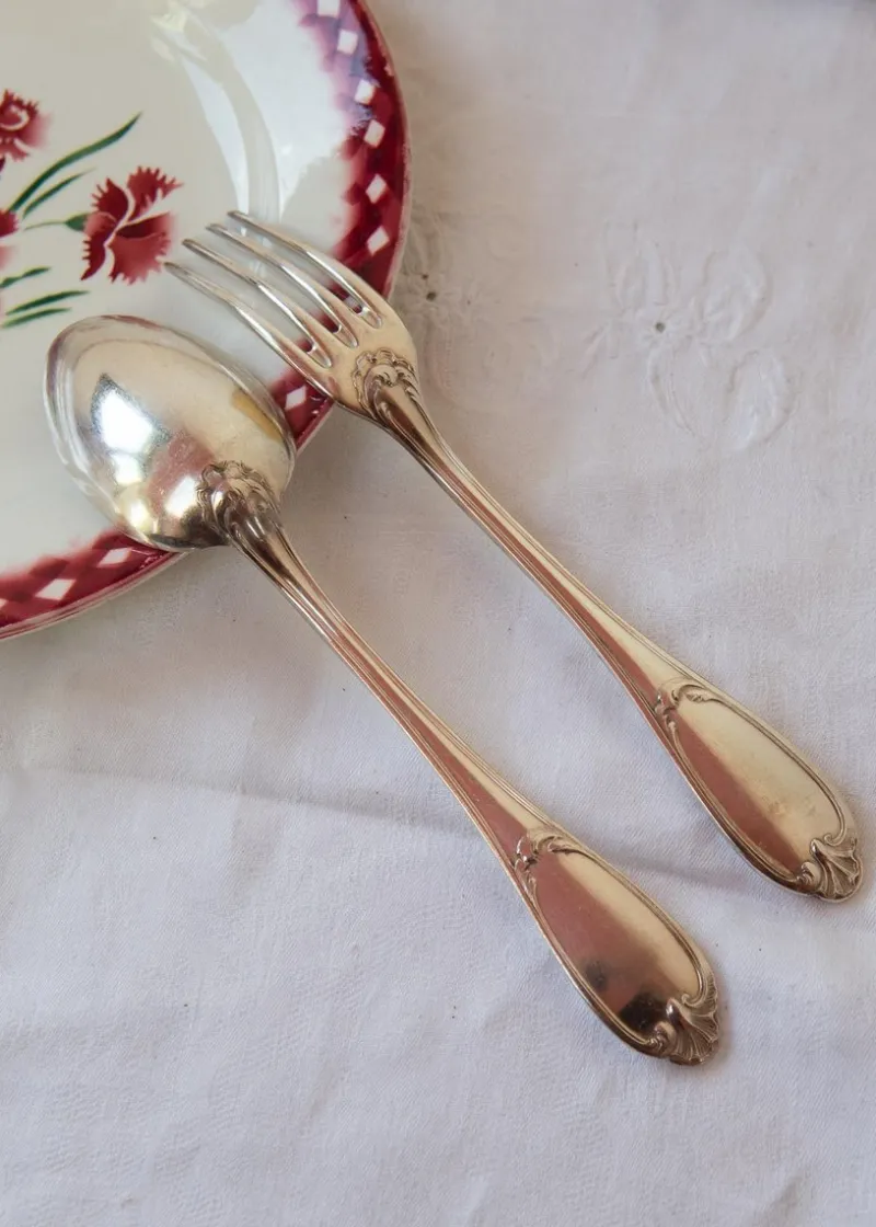 Pamono Set of French Cutlery by Ercuis, Set of 12> Cutlery & Serving Utensils