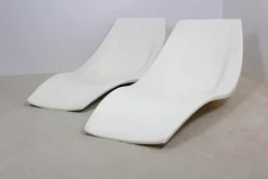 Pamono Set of French Polyester Patio or Pool Side Chaise Longues, 1960s> Garden Seating
