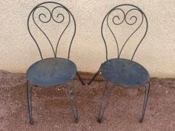 Best Pamono Set of Garden Chairs in Wrought Iron