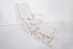 Pamono Set of Garden Lounge Chair with Footstool