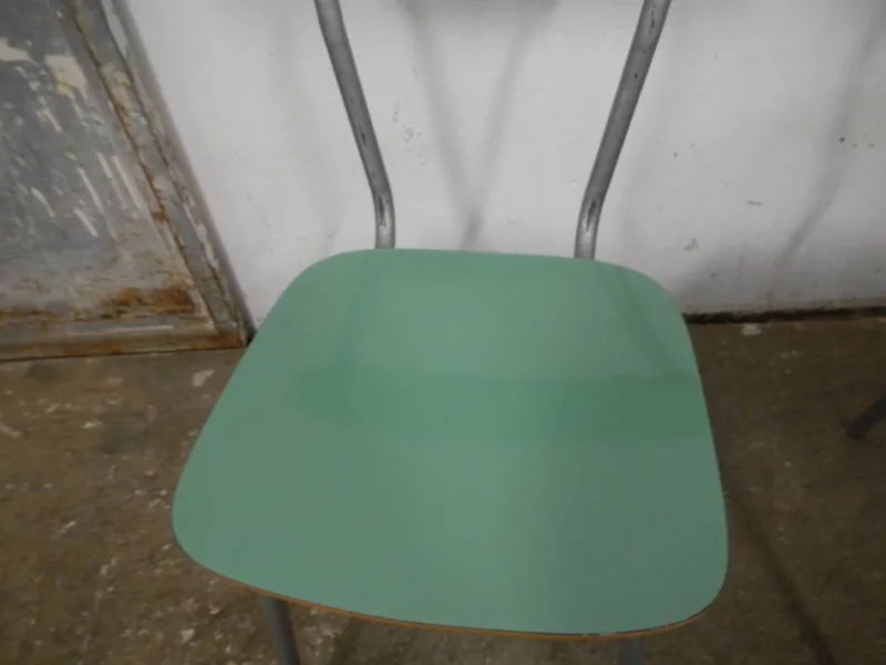 Sale Pamono Set of Green Formica Chairs, 1960s