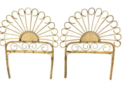 Best Pamono Set of Headboard in Bamboo and Rattan, Handcrafted Côte Dazur, France, 1960s