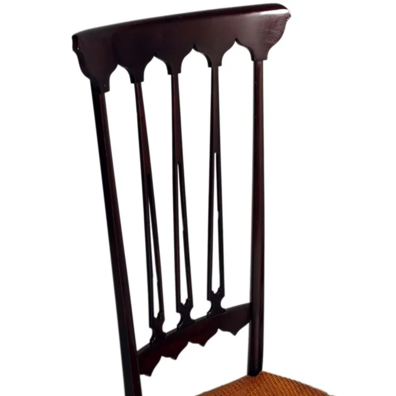 Pamono Set of High Back Chiavarina Chair by Gio Ponti for Sac Chiavari, 1950s> Side Chairs & Dining Chairs