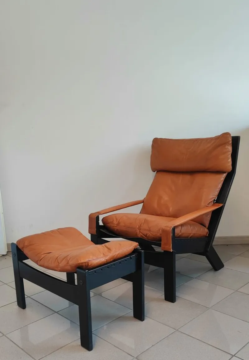 Pamono Set of Inca Chaise Longue and Ottoman by Peter Opsvik for Westnofa, 1970s> Daybeds & Chaises Lounges