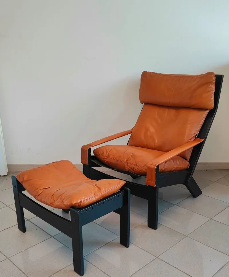 Pamono Set of Inca Chaise Longue and Ottoman by Peter Opsvik for Westnofa, 1970s> Daybeds & Chaises Lounges