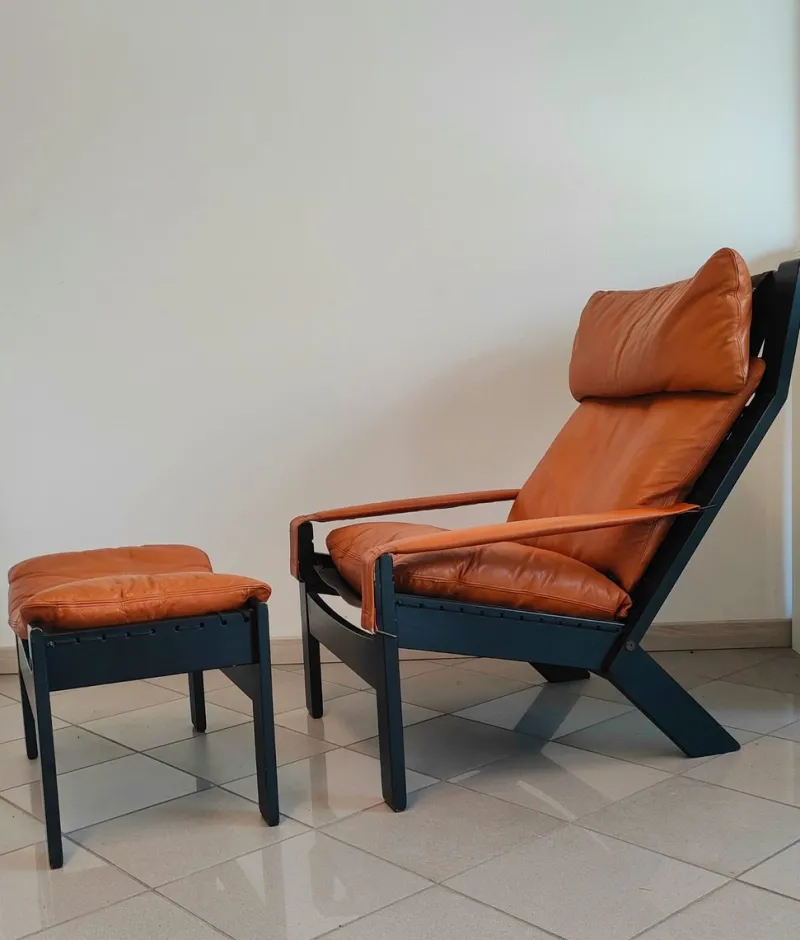 Pamono Set of Inca Chaise Longue and Ottoman by Peter Opsvik for Westnofa, 1970s> Daybeds & Chaises Lounges