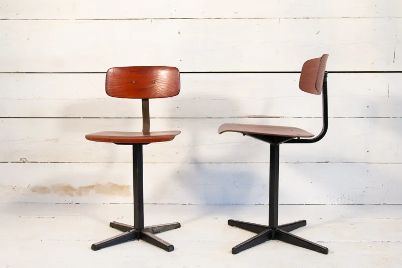 Pamono Set of Industrial School Chairs, 1960s> Children's Chairs