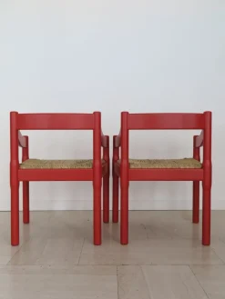 Pamono Set of Italian Chairs Model Carimate Design by Vico Magistretti for Cassina, 1960s> Side Chairs & Dining Chairs