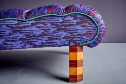 Discount Pamono Set of Italian Chaise Lounge with Ottoman in Prelle Curated Fabric by Julia King, 1930s