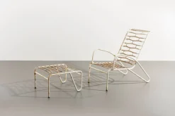 Pamono Set of Italian Deck Chair with Ottoman, 1950s> Garden Seating