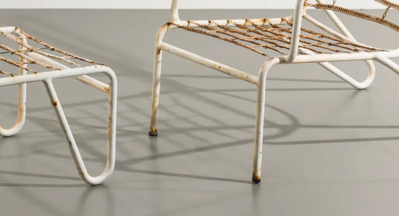 Pamono Set of Italian Deck Chair with Ottoman, 1950s> Garden Seating